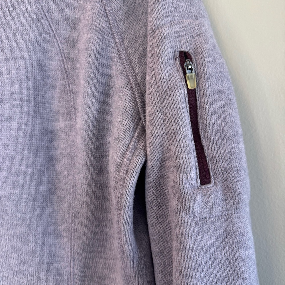Eddie Bauer purple zip up fuzzy‎ jacket - Picture 3 of 4